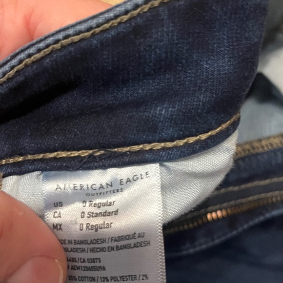American Eagle Hi Rise skinny jeans size 0 - Picture 4 of 6